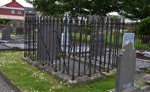 A type of mort-safe in St. Mary's Church of Ireland cemetery, Dungarvan
