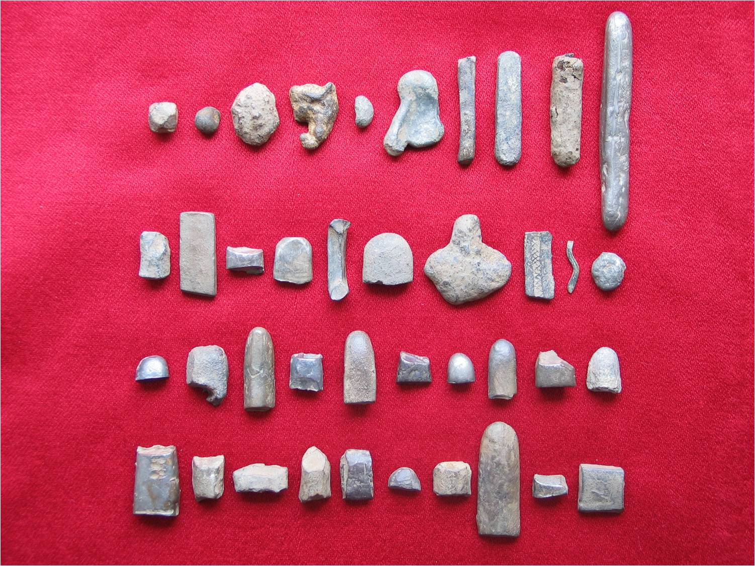 Silver fragments and hacksilver found at Woodstown